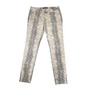 Judy Blue Skinny Fit Snakeskin Print‎ Jeans Tan Gray Rocker Edgy Womens 11/30